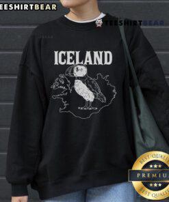 Funny puffin bird design on a sweatshirt, perfect for seabird lovers and fans of Iceland's adorable puffins.