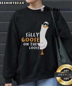 Funny Silly Goose on the Loose sweatshirt featuring a playful goose design, perfect for casual and humorous outfits.