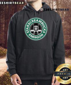 Funny Starscreambucks Energon Hoodie featuring a playful design inspired by Transformers and coffee culture.