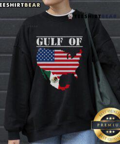 Funny Trump Gulf of United States of America flag retro sweatshirt design featuring vibrant colors and playful graphics.