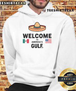Funny Welcome to America's Gulf Mexican American Trump Hoodie featuring vibrant graphics and a playful design.