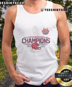 Good 2025 Gator Bowl Champions Ole Miss Rebels helmet tank top featuring bold team colors and logo for fans.