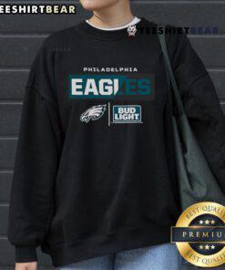 Good Bud Light Philadelphia Eagles team sweatshirt featuring vibrant team colors and logo, perfect for game day attire.