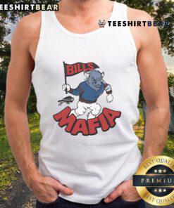 Buffalo Bills Mafia mascot flag tank top featuring vibrant colors, perfect for game day and supporting your team.