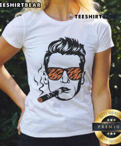 Good Cincinnati Bengals Joe Burrow smoking ladies tee featuring stylish design and team colors for female fans.
