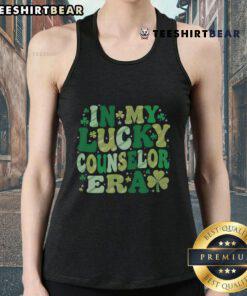 Good Groovy in Lucky School Counselor St. Patrick's Day tank top featuring vibrant green design and festive graphics.