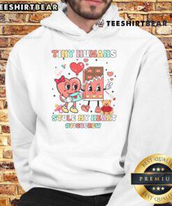 Alt Text: Good Picu Crew Chocolate Heart Pediatric ICU Nurse Valentine's Day Hoodie - Perfect gift for healthcare heroes.