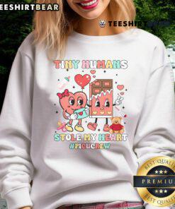 Good Picu Crew Chocolate Heart sweatshirt for Pediatric ICU nurses, perfect for Valentine's Day gifting and appreciation.