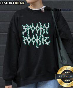 Cozy Good Spooky Pookie sweatshirt featuring a playful Halloween design, perfect for fall festivities and casual wear.
