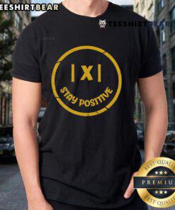 Good Stay Positive Math Teacher T-Shirt featuring a mathematician design, promoting positivity and avoiding negativity.