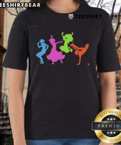 Women wearing Good Topatoco Dance Ladies Tee, showcasing vibrant colors and fun dance-themed design.