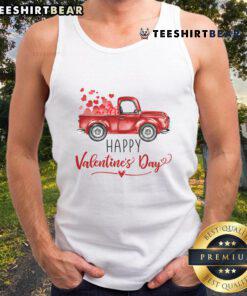 Happy Valentine's Day truck carrying love hearts on a tank top, perfect for celebrating romance and love.