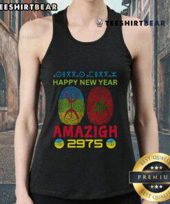 Happy Yennayer 2025 tank top featuring the Amazigh flag, celebrating the New Year 2975 in Morocco.