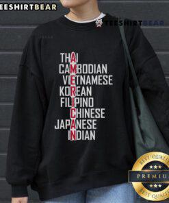 Alt Text: Hot Asian American Pride Stop Asian Hate Sweatshirt featuring vibrant colors and a bold message for unity and awareness.