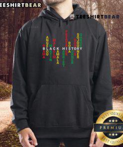 Hot Black History Month Powerful Leaders Hoodie featuring iconic figures in vibrant design for celebration and inspiration.
