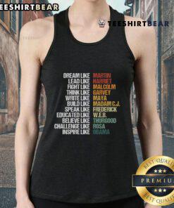 Hot tank top featuring greatest African American leaders for Black History Month celebration.