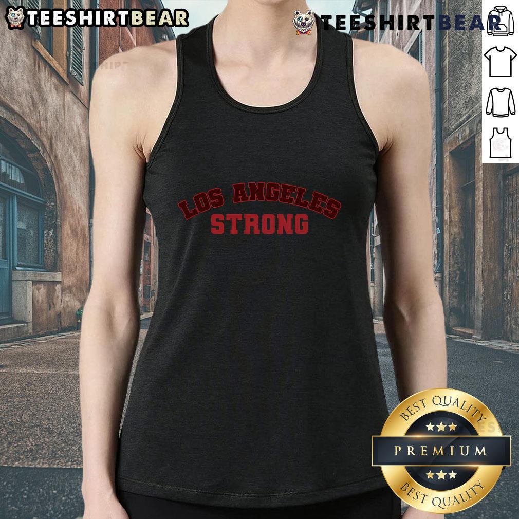 Stylish Hot Los Angeles California Strong tank top displayed on a mannequin, perfect for summer fashion and casual wear.