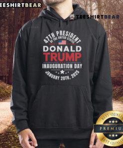 Hot President Donald Trump Inauguration Day 2025 hoodie featuring bold graphics and vibrant colors for supporters.