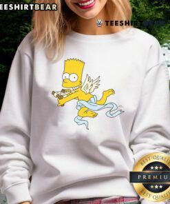 Nice Bart Simpson Cupid pullover sweatshirt featuring a playful design with Bart as Cupid in vibrant colors.