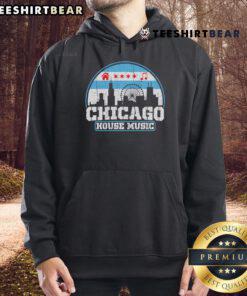 Vintage hoodie featuring 'Nice Chicago House Music' design, perfect for music lovers and streetwear enthusiasts.