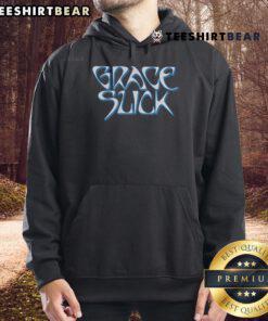 Stylish Nice Grace Slick logo hoodie featuring a bold design, perfect for fans of vintage music apparel.
