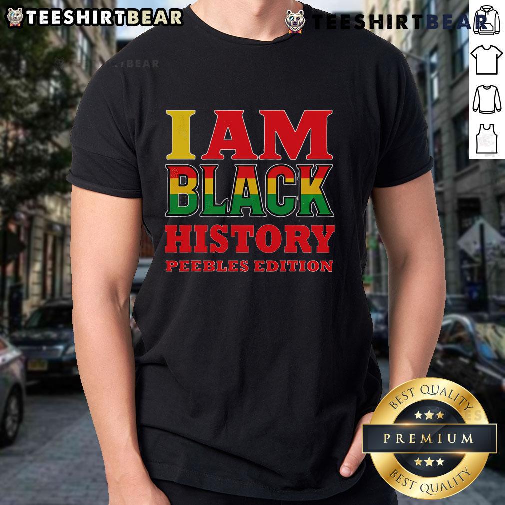 Alt Text: Nice I Am Black History Peebles Edition T-Shirt featuring bold graphics celebrating Black history and culture.