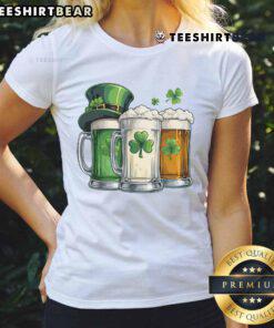 Alt Text: Ladies tee featuring a Nice Irish Beer design with the Ireland flag, perfect for beer lovers and St. Patrick's Day.