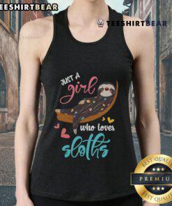 Nice Just A Girl Who Loves Sloth Tank Top featuring a cute sloth graphic, perfect for sloth lovers and casual wear.