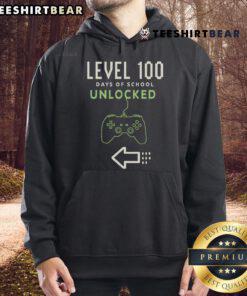 Level 100 Unlocked hoodie celebrating 100 days of school achievement, perfect for students and school spirit enthusiasts.