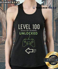Nice Level 100 Unlocked 100 Days of School Achievement Tank Top featuring a vibrant design for proud students.