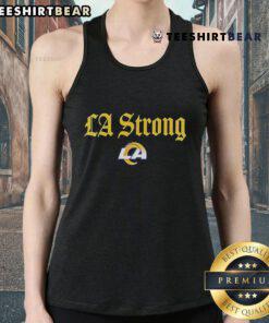 Stylish Nice Los Angeles Rams LA Strong tank top in blue, perfect for fans showcasing team spirit and support.