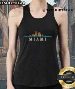 Vintage tank top featuring the Nice Miami skyline, Florida, showcasing iconic buildings and a vibrant urban landscape.