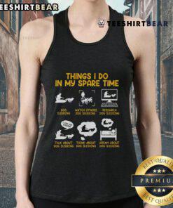 Dog sledding mushing tank top featuring fun designs for outdoor enthusiasts in their spare time.