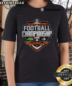 2025 NCAA Division I Football Championship Ladies Tee featuring North Dakota State vs. Montana State design.