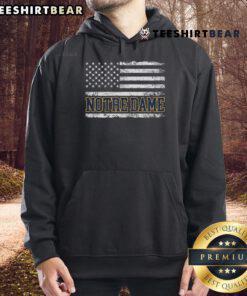 Stylish Nice Notre Dame USA Flag Hoodie featuring vibrant colors, ideal for fans showcasing their team spirit.