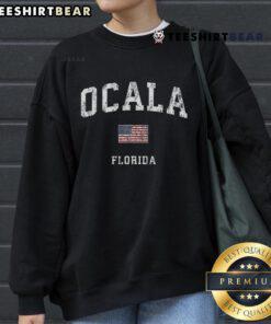 Vintage American flag sports sweatshirt from Nice Ocala, Florida, showcasing a stylish design for casual wear.