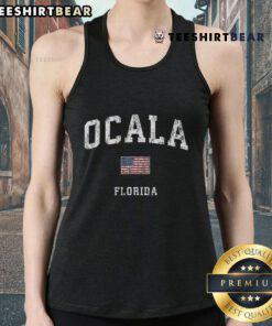 Vintage American flag sports tank top from Nice Ocala, Florida, perfect for summer and patriotic events.