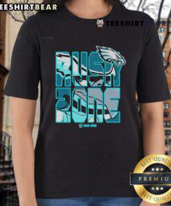 Womens Philadelphia Eagles NFL Rush Zone football tee featuring team colors and logo, perfect for game day attire.