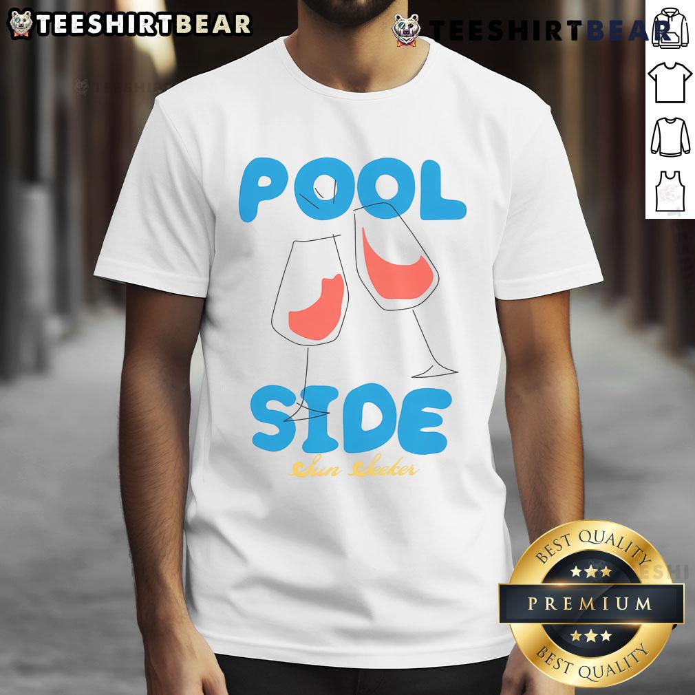 Nice Poolside Sun Seeker T-Shirt featuring vibrant colors and a relaxed fit, perfect for summer days by the pool.