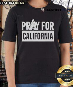 California ladies tee featuring a stylish 'Nice Pray For California' design, perfect for casual wear and spreading positivity.