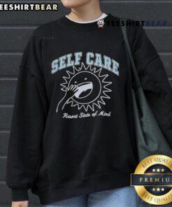 Cozy 'Nice Self Care Resort State of Mind' sweatshirt displayed on a neutral background, perfect for relaxation.