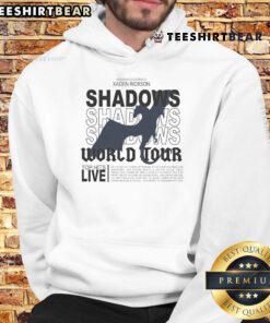 Stylish Nice Shadows World Fourth Wing World Hoodie displayed on a model, showcasing its unique design and vibrant colors.