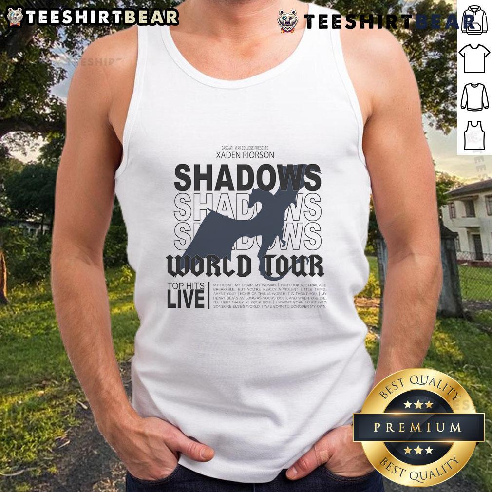 Stylish tank top featuring 'Nice Shadows World Fourth Wing' design, perfect for summer and casual outings.
