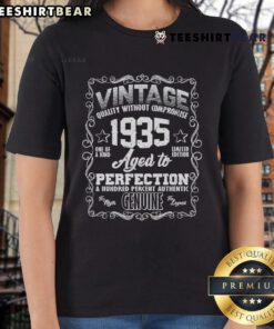 Nice Vintage Quality 1935 90th Birthday Ladies Tee, featuring a classic design celebrating a milestone birthday.