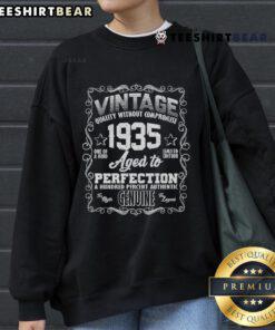 Vintage 90th birthday sweatshirt, aged to perfection, celebrating a special 1935 milestone with quality and style.