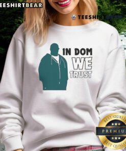 Official Big In Dom Disandro We Trust Philadelphia Eagles Sweatshirt in vibrant green with stylish logo design.