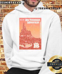 Official Big Thunder Mountain poster hoodie featuring vibrant artwork and iconic design for theme park enthusiasts.