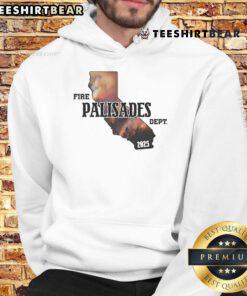 Official California Republic Fire Palisades Dept 2025 hoodie featuring bold graphics and vibrant colors for fire safety support.