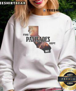 Alt Text: Official California Republic Fire Palisades Dept 2025 sweatshirt featuring bold graphics and vibrant colors.