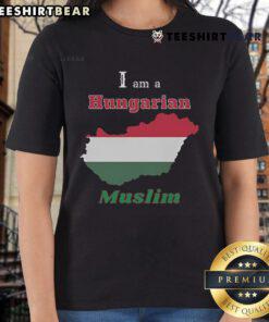 Official I Am A Hungarian Muslim Ladies Tee featuring a stylish design perfect for proud Hungarian Muslim women.